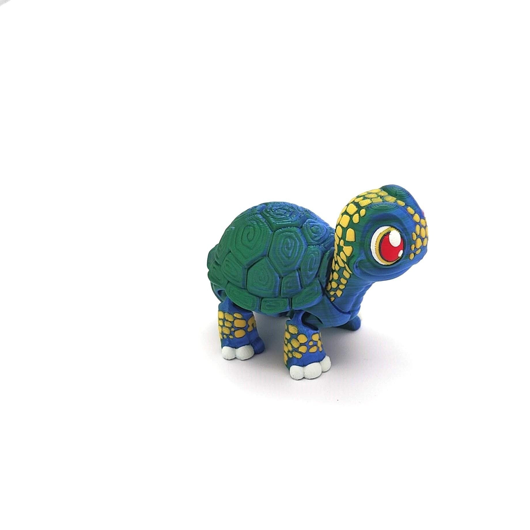 Movable Turtle Figurine | Decorative Terrapin Sculpture | Unique Tortoise Ornament for Home Décor | Collectible Reptile Art Piece